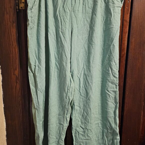 GAP Linen Pant / Womens / XL / TEAL - Picture 1 of 5